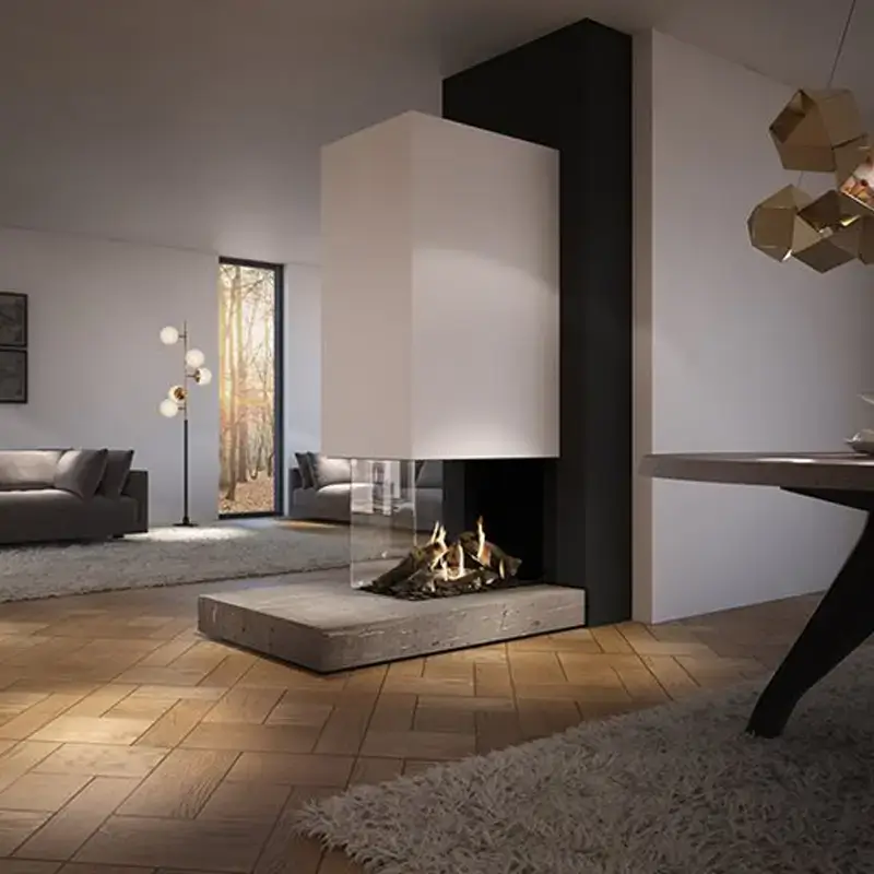 Moderne gasspeis med elegant design i stue