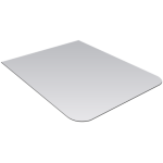 Herdet glass gulvplate med avrundede hjørner 850x650mm – beskyttende glassbase for frittstående ovner hos Peisbutikken.no