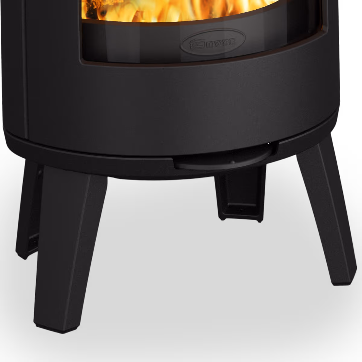 Dovre Bold 300 nærbilde av luftkontroll, ben og Dovre-logo