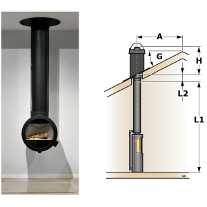 Stålpipe med Me Ceiling  4,7m