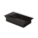 Nordpeis N-21T askeløsning – sort metall askeskuff for enkel rengjøring i peisinnsats hos Peisbutikken.no