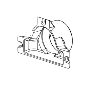 Dovre Vintage 35 friskluft stuss – sort frisklufttilkobling reservedel til ekstern forbrenningsluft hos Peisbutikken.no