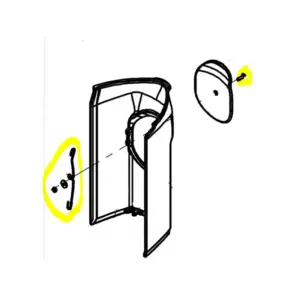 Dovre festedelene for lokket til friskluftuttak – sort monteringsett / festedeler til friskluftlokket hos Peisbutikken.no