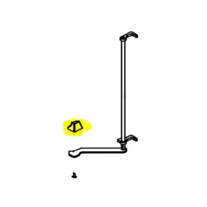 Dovre Phoenix knott til håndtak – sort plastknott / grep reservedel til ovnsdørhåndtak hos Peisbutikken.no