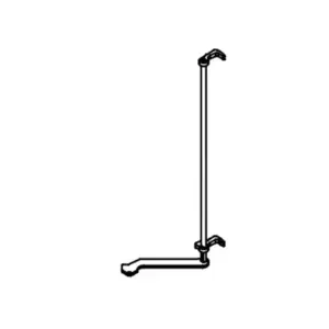 Dovre Phoenix lukkestag med kroker – sort lukkestag med kroker reservedel til ovnsdør hos Peisbutikken.no