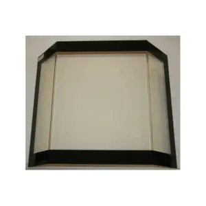 Dovre Phoenix glass – reservedel varmebestandig keramikkglass til ovnsdør med sort ramme hos Peisbutikken.no