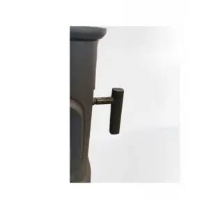 Dovre Saga 101/107 håndtak komplett – komplett sort dørhåndtak med monteringsskruer hos Peisbutikken.no