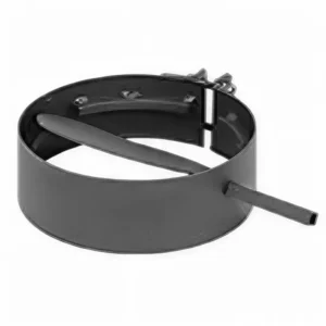 Rüegg Eco Larimar spjeldkontrollspenne sort komplett Ø200 mm – sort røykrørsspjeld med håndtak og spak til Rüegg ovner hos Peisbutikken.no