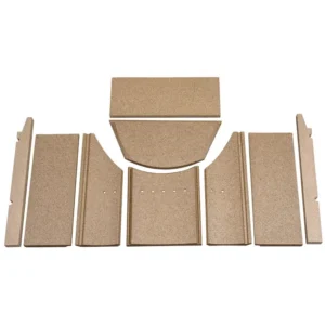 Jydepejsen Cubic vermikulittsett inkl. røykfordelerplate – komplett innvendig foringssett til Cubic ovn hos Peisbutikken.no