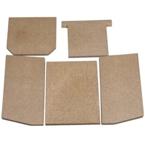 Jydepejsen Mosaik vermikulittsett inkl. røykfordelerplate – komplett innvendig foringssett til Mosaik ovn hos Peisbutikken.no