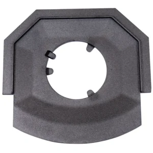 Jydepejsen støpejernsbase i sort metall med oktagonalt design – reservedel som passer til Athene, Avanti, Cosmo, Fine-line, Hera, Mido, Soft-line, Trend-line, Troja og Zeus hos Peisbutikken.no